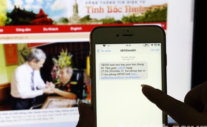 Bắc Ninh: Gửi giấy mời họp qua tin nhắn