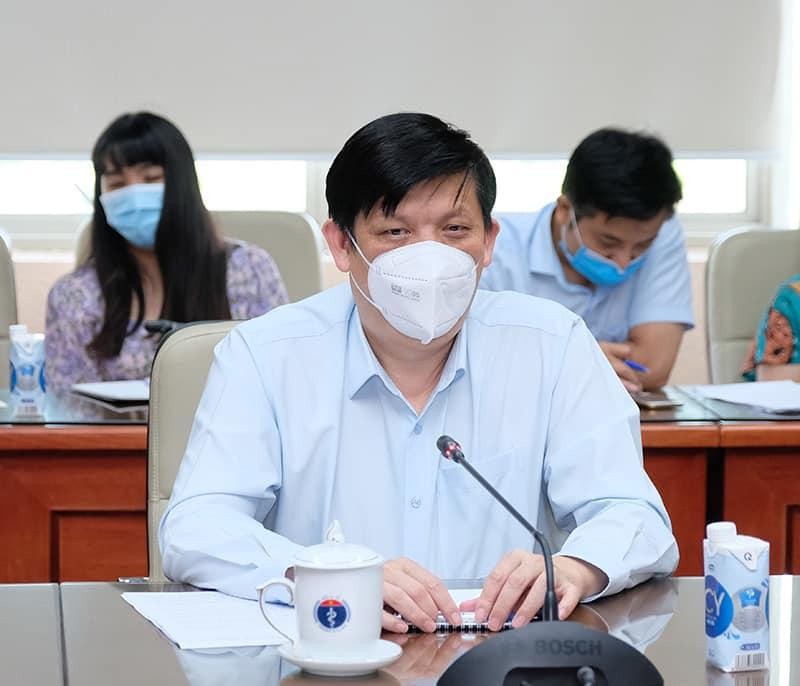 Bộ trưởng Nguyễn Thanh Long tại cuộc làm việc với WHO, ngày 3/8. Ảnh: Trần Minh