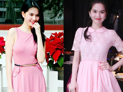 Ngọc Trinh đẹp dịu dàng với gam hồng