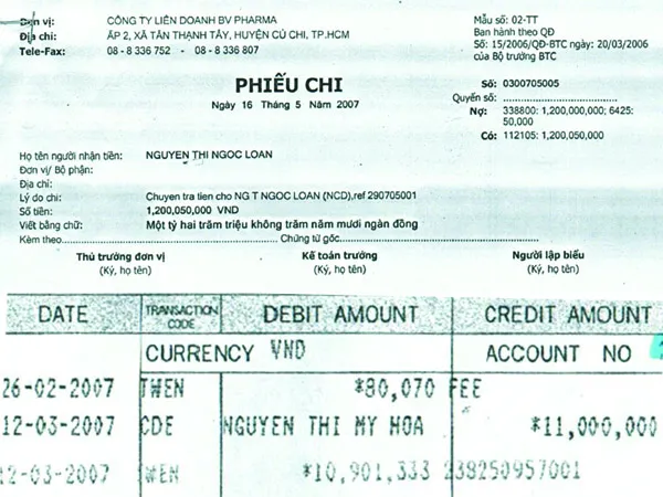 Ai chuyển tiền cho ông thứ trưởng?
