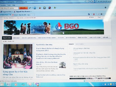 Một trang mạng của tuổi trẻ Bắc Giang