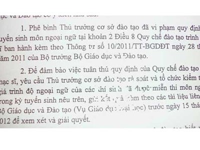 Sát hạch lại ngoại ngữ của hàng ngàn thạc sĩ