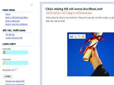 Dịch vụ học thuê tại chức được quảng cáo trên mạng Internet