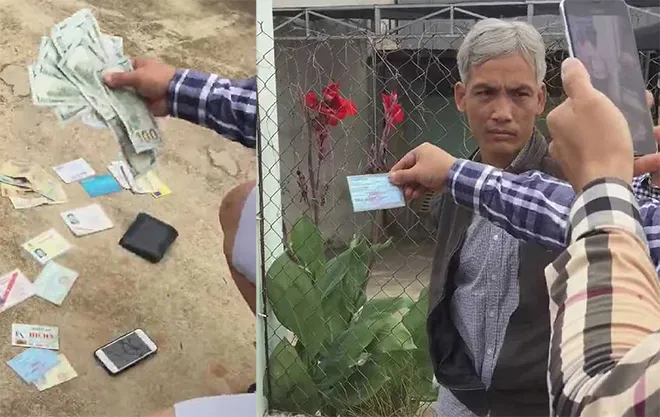 Phó Viện trưởng Viện KSND huyện Tân Châu - ông Đặng Trường An bị bắt quả tang. Ảnh: Tân Châu.