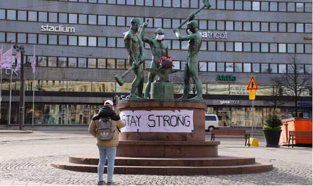 Tượng đài Thợ rèn ở Helsinki, Phần Lan. (Ảnh: Xinhua)