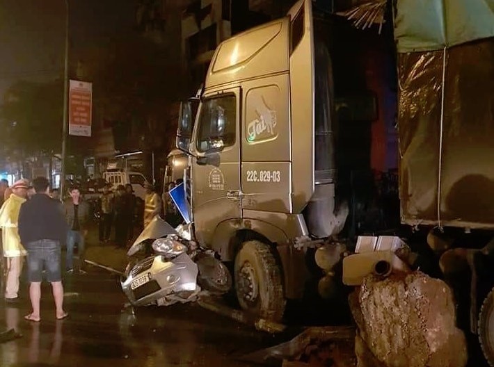 Hiện trường vụ tai nạn.