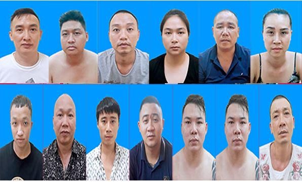 Nhóm đối tượng bị khởi tố.