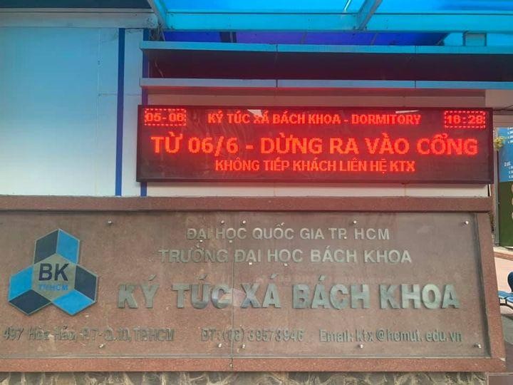 5 sinh viên là F1, KTX trường ĐH Bách khoa (ĐHQG TP. HCM) “nội bất xuất, ngoại bất nhập”. 