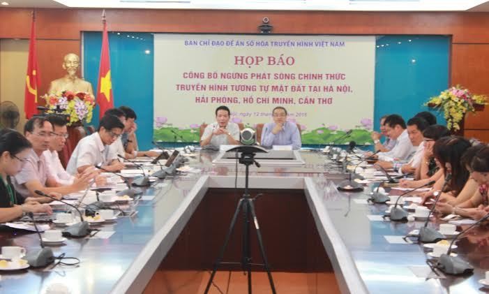 Họp báo công bố ngừng phát sóng chính thức truyền hình tương tự mặt đất tại 4 thành phố Hà Nội, Hải Phòng, TP HCM, Cần Thơ.