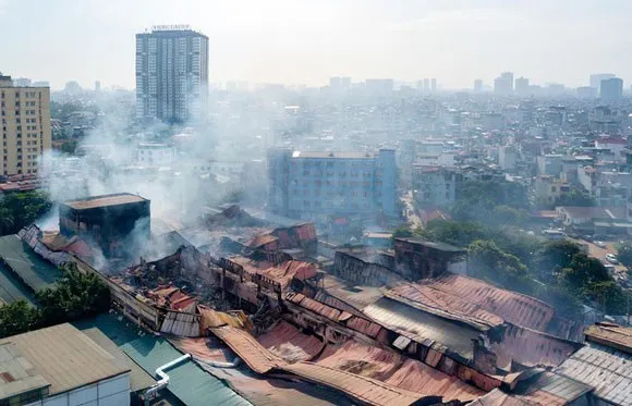 Vụ cháy ở Cty phích nước Rạng Đông, quận Thanh Xuân