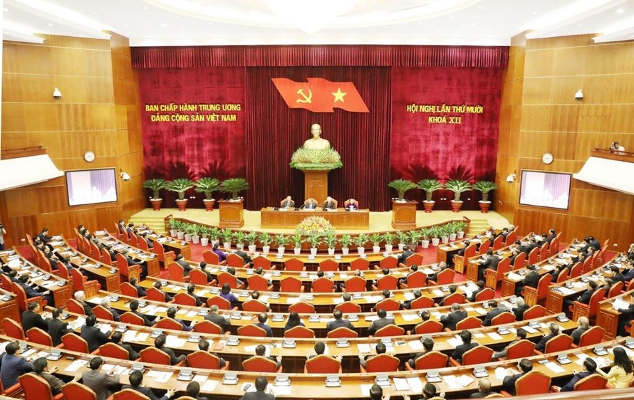 Hội nghị Ban Chấp hành T.Ư lần thứ 10 (ảnh TTXVN)