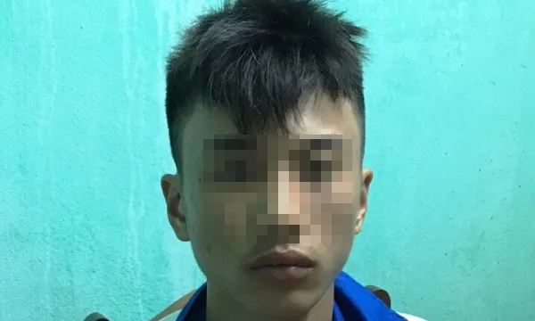 Đối tượng Nguyễn Văn Tài tại cơ quan công an