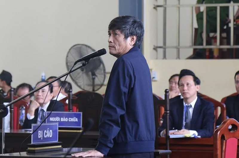 Bị cáo Nguyễn Thanh Hóa tại tòa.