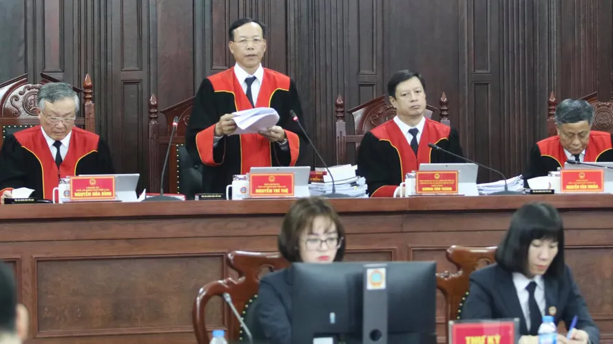 Phó chánh án Nguyễn Trí Tuệ thay mặt Hội đồng thẩm phán tuyên án