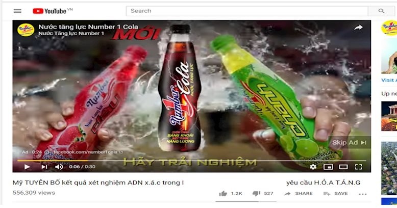 Hàng loạt quảng cáo doanh nghiệp xuất hiện trên clip phản động