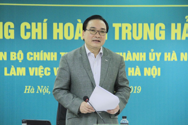 Bí thư Thành ủy Hà Nội Hoàng Trung Hải. Ảnh: Trường Phong