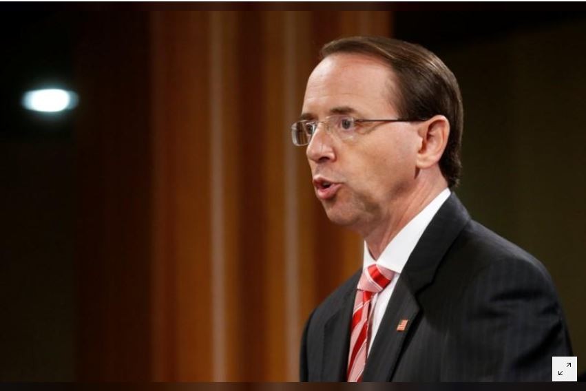 Thứ trưởng Bộ Tư pháp Mỹ Rod Rosenstein. Ảnh: Reuters