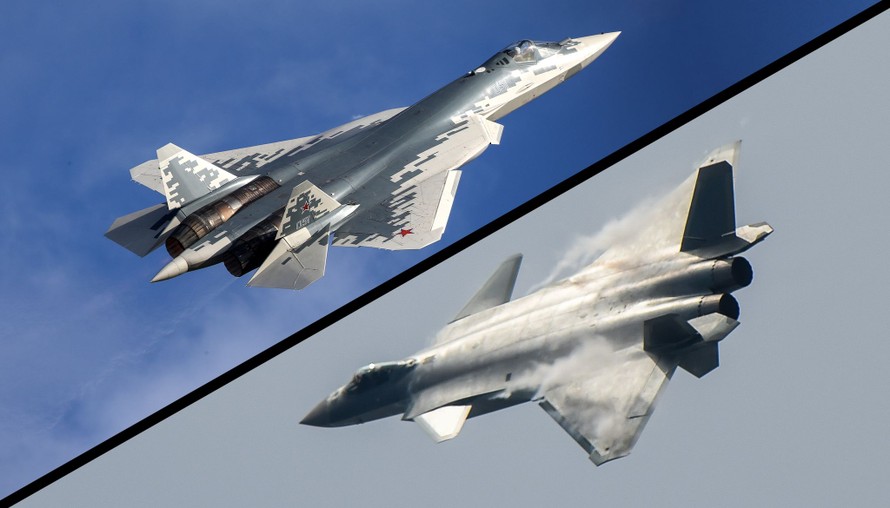 Tiêm kích Su-57 của Nga so kè J-20 Trung Quốc