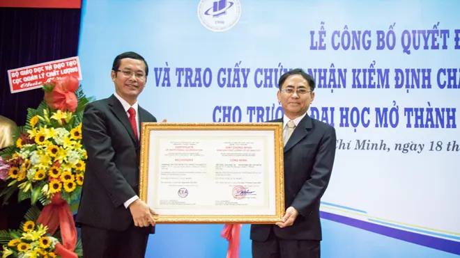 Đại học Mở TPHCM đạt kiểm định chất lượng giáo dục