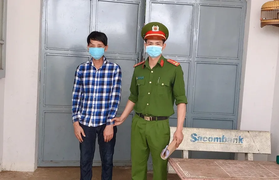 Đối tượng Nam tại cơ quan công an