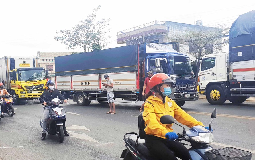 Hiện trường vụ tai nạn.