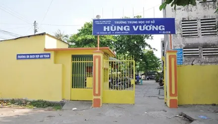 Trường THCS Hùng Vương - nơi xảy ra nhiều vụ học sinh đánh nhau.