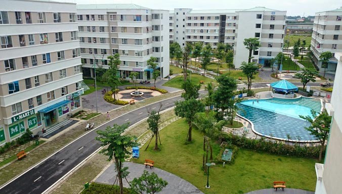 Nhà ở xã hội Đặng Xá (Gia Lâm, Hà Nội) là một trong những dự án ít ỏi được chuyển đổi từ quỹ đất 20%. Ảnh: Như Ý.