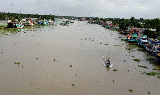 Sông Cái Bé thuộc xã Bình An (Châu Thành, Kiên Giang). Ảnh: Hòa Hội.