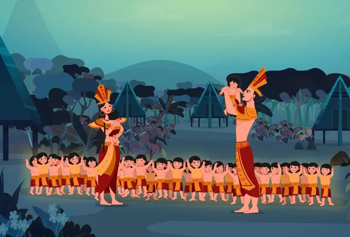 Cảnh phim Con Rồng cháu Tiên.