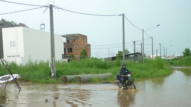 Đường chính vào dự án.