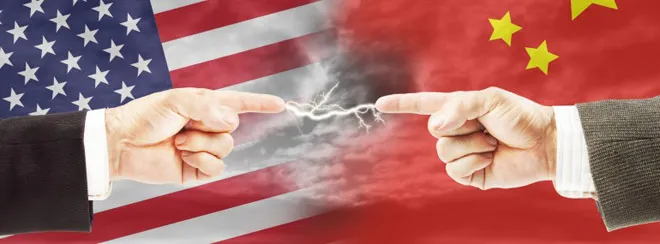 Chưa rõ cuộc chiến thương mại Mỹ-Trung sẽ đi đến đâu. Ảnh: telecoms.com.