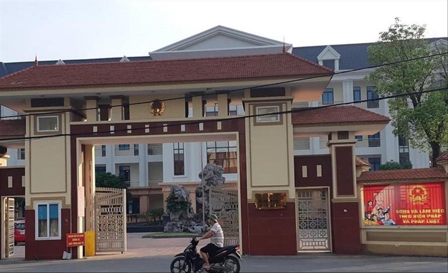 Trụ sở UBND huyện Vĩnh Tường nơi xảy ra việc đưa và nhận hối lộ. Ảnh:Minh Đức