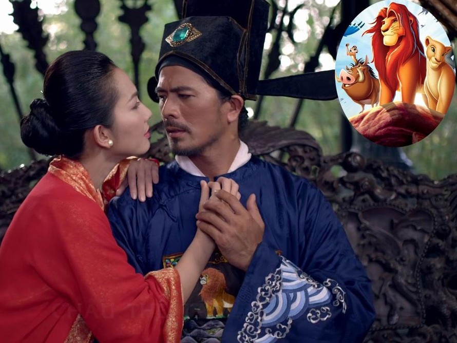 Được Bộ VH-TT&DL đặt hàng nhưng dự án cổ trang “Mỹ nhân” lại có “cục sạn” to tướng khi để diễn viên mặc trang phục in hình nhân vật Vua Sư Tử trong phim hoạt hình của Walt Disney