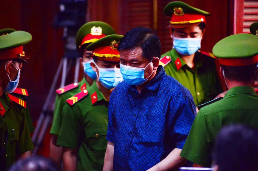 Bị cáo Đinh La Thăng tại tòa 