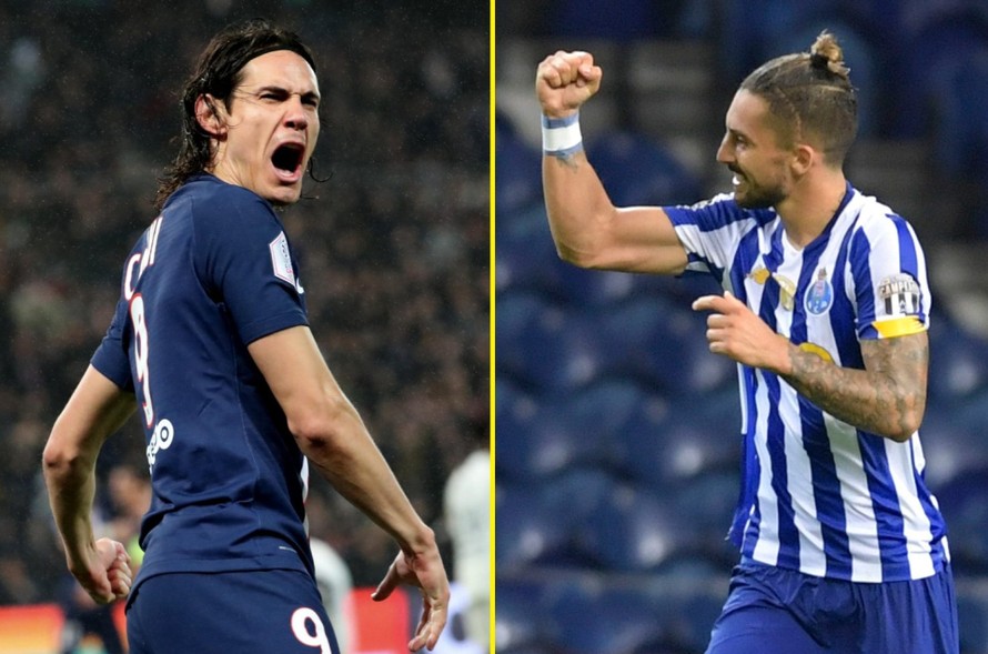 Edinson Cavani và Alex Telles trên đường đến M.U.