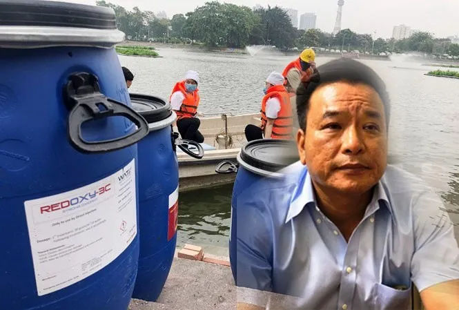 Hà Nội đã mua hơn 400 tấn chế phẩm RedOxy-3C để xử lý ô nhiễm nước hồ trên địa bàn thành phố 
