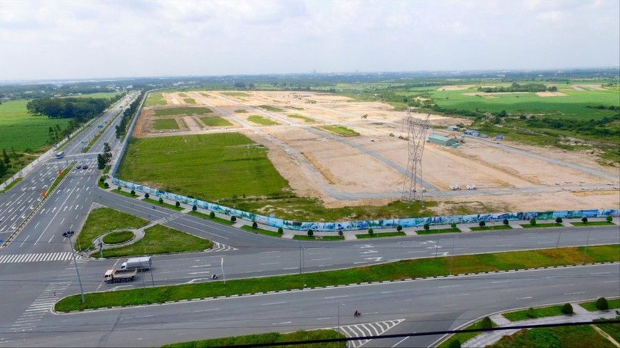 Khu đất 43 ha TCT Bình Dương chuyển nhượng trái quy định cho Công ty Tân Phú nay được Kim Oanh Group triển khai dự án phân lô bán nền Ảnh: H.C 