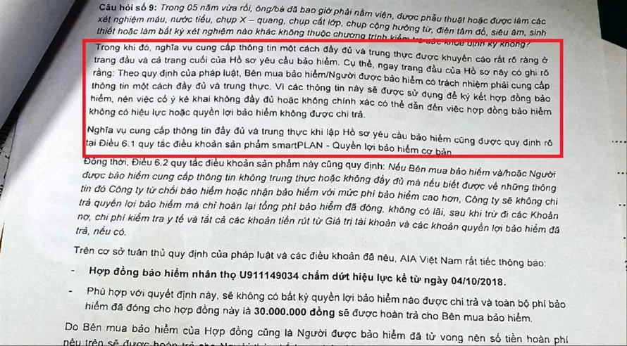 Người tham gia bảo hiểm nhân thọ bị từ chối bảo hiểm vì câu chữ 'cài cắm' các luật sư cho rằng, các cơ quan quản lý bảo hiểm cần tra soát và xử lý khách quan, công tâm