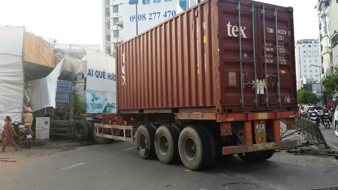Hiện trường vụ tai nạn.