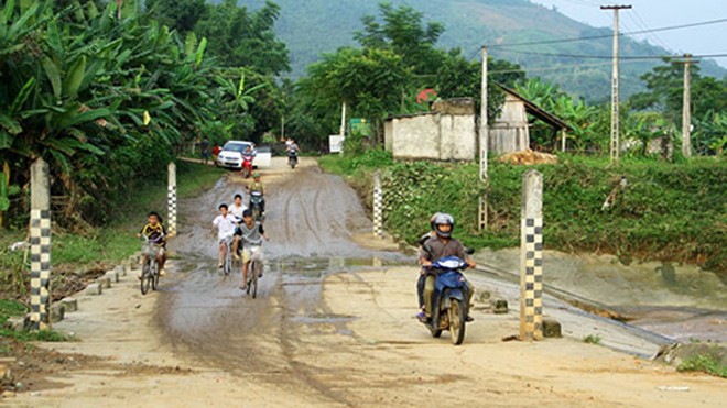 Đập tràn tại xã Linh Thông - nơi gia đình 4 người gặp nạn. Ảnh: Báo Thái Nguyên.