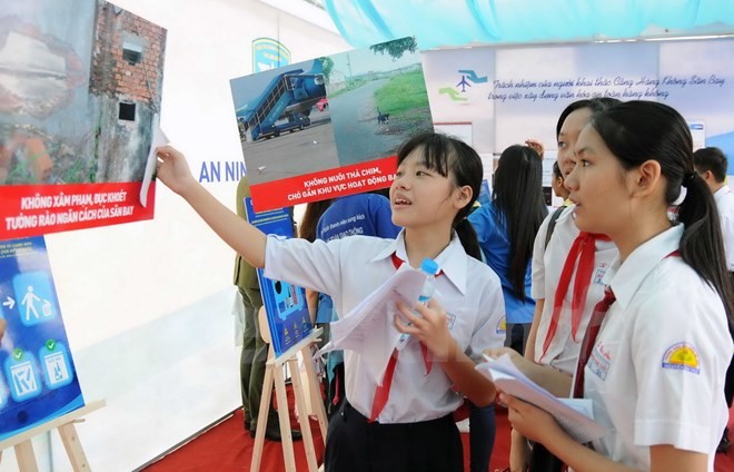 Học sinh Thành phố Hồ Chí Minh. (Ảnh: An Hiếu/Vietnam Plus).