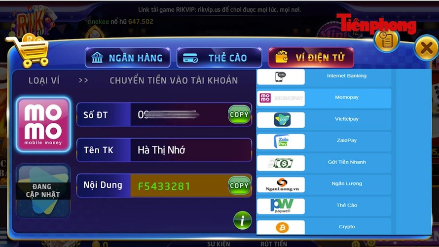 Quản lý ví điện tử lỏng lẻo, dẫn tới việc lợi dụng để trục lợi, chuyển tiền bất chính 