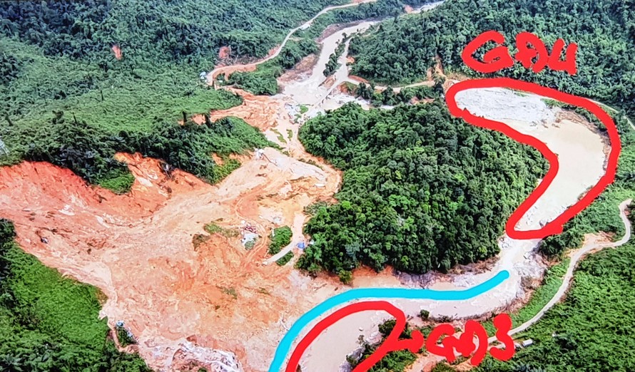Vị trí của bước tìm kiếm đầu tiên trong giai đoạn 4 trên sông Rào Trăng đã được đề xuất, khoanh vùng.