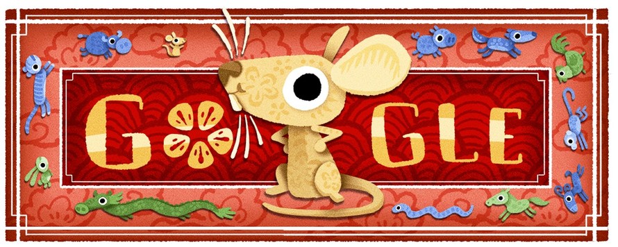 Biểu trưng mới của Google đón tết Canh Tý 2020.