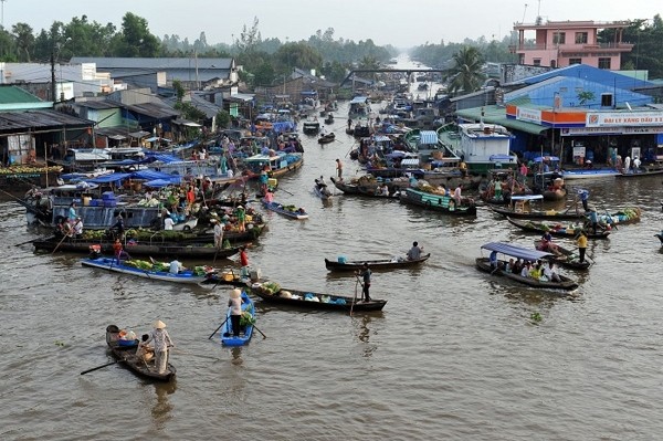 Kiểm toán ba nước hợp tác kiểm toán lưu vực sông Mê Công. Ảnh IT