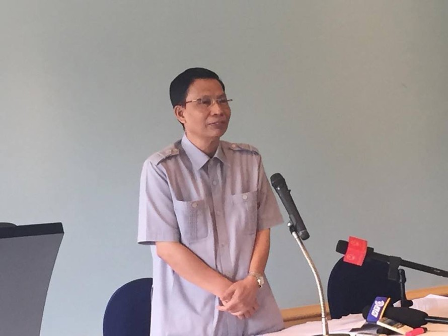 Ông Mẫn tại cuộc họp báo.