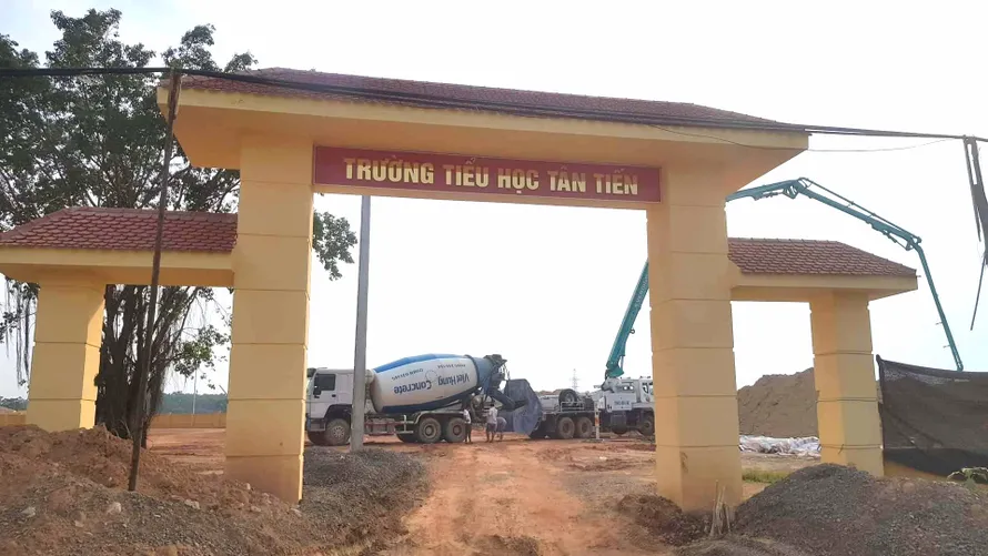 Dự án xây dựng trường học trên địa bàn huyện Vĩnh Tường. Ảnh: Đ.H