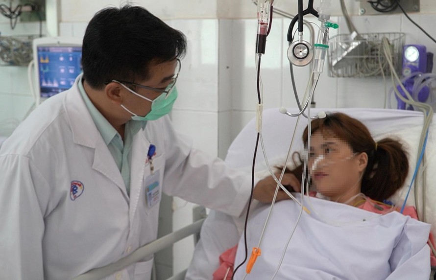 Người phụ nữ hồi phục tốt sau hơn một tuần được điều trị.