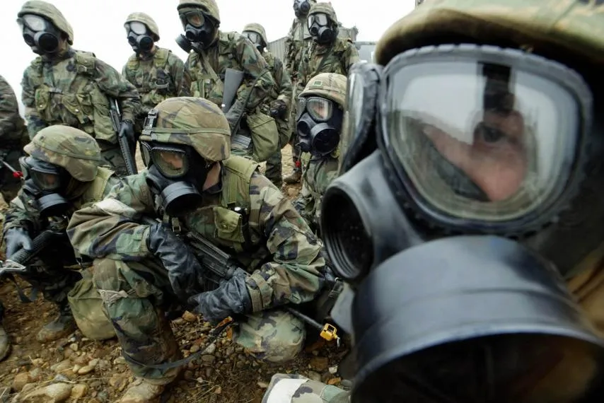 Binh sĩ Mỹ diễn tập tại Hàn Quốc. Ảnh: Reuters