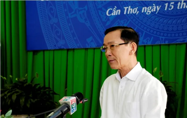 Ông Võ Thành Thống – Chủ tịch UBND TP.Cần Thơ phát biểu. ảnh: Cảnh Kỳ 